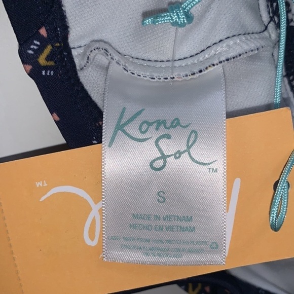 Kona Sol Women's Keyhole High Neck Tankini Top - Oxford Blue - Picture 5 of 14